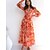 cheap Casual Dresses-Women&#039;s Casual Dress Swing Dress Long Dress Maxi Dress Yellow Orange Graphic Long Sleeve Winter Fall Spring Print Fashion V Neck Daily Vacation Fall Dress 2023 S M L XL