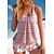 cheap Tankinis-Women&#039;s Swimwear Plus Size Tankini 2 Piece Swimsuit Floral Lace Black Pink Blue Green Tank Top Bathing Suits Summer Sports
