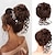 cheap Chignons-Messy Bun Hair Piece Messy Hair Bun Scrunchies for Women Tousled Updo Bun Synthetic Wavy Curly Chignon Ponytail Hairpiece for Daily Wear