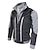 cheap Basic Hoodies-Men&#039;s Full Zip Hoodie Outerwear Sweat Jacket Black Light Grey Dark Gray Hooded Color Block Zipper Pocket Sports &amp; Outdoor Daily Sports Streetwear Casual Athletic Spring &amp;  Fall Clothing Apparel