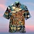 billige herrelejrskjorter-Herre Skjorte Hawaii skjorte Dødningehoveder Havfrue Grafiske tryk Pirat Aftæpning Navyblå Blå Afslappet Hawaiiansk Kortærmet Trykt mønster Knap ned Tøj Tropisk Mode Hawaiiansk Hippie