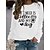 cheap Hoodies &amp; Sweatshirts-Women&#039;s Sweatshirt Pullover Basic Black White Yellow Graphic Street Long Sleeve Round Neck