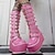 voordelige Lolita-schoeisel-damesschoenen kniehoge laarzen ronde neus punk lolita punk &amp; gothic schoenen met dikke hak 11 cm lolita zwart roze pu leer