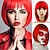 Недорогие Парик из искусственных волос без шапочки-основы-красный парик боб с челкой 12 дюймов короткие синтетические волокна боб парики для женщин короткие парики боб и Хэллоуин косплей парик боб