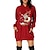ieftine Costume de Crăciun-Crăciun Mos Craciun Rochii Hanorac cu Glugă Pullover Clasic De Bază Kawaii Pentru Pentru femei Adulți Crăciun An Nou Imprimare 3D Zilnice