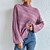 cheap Sweaters-Women&#039;s Pullover Sweater Jumper Jumper Cable Knit Knitted Stand Collar Pure Color Outdoor Daily Stylish Casual Winter Fall Black White S M L