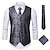 cheap Men&#039;s Vest-Men&#039;s Vest Gilet Wedding Office &amp; Career Daily Wear Party / Cocktail Business Modern Contemporary Spring Fall Embroidered Pocket Button-Down Print 95% Cotton Soft Outdoor Comfortable Flower Single