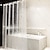 tanie Zasłony prysznicowe Najlepsza sprzedaż-eva przezroczysta podszewka do zasłony prysznicowej, wodoodporna zasłona prysznicowa do kabiny prysznicowej w łazience, kostka wodna, 72x72 cale