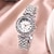 baratos Relógios Quartz-Relógio de quartzo para mulheres relógio de strass conjunto de joias 6 pçs/conjunto relógios femininos extravagantes joias sofisticadas e elegantes relógio feminino