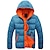 cheap Men&#039;s Downs &amp; Parkas-Men&#039;s Puffer Jacket Quilted Jacket Hoodie Jacket Hooded Sports &amp; Outdoor Short Fall Winter Solid Color Black / Orange Navy+white Sky Blue + Orange Black+Green Puffer Jacket