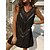 cheap Casual Dresses-Women&#039;s Casual Dress Sundress Mini Dress Black White Yellow Pure Color Sleeveless Winter Fall Spring Hollow Out Fashion V Neck Loose Fit Daily 2023 One-Size
