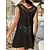cheap Casual Dresses-Women&#039;s Casual Dress Sundress Mini Dress Black White Yellow Pure Color Sleeveless Winter Fall Spring Hollow Out Fashion V Neck Loose Fit Daily 2023 One-Size