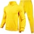 economico Tuta e felpa con cappuccio-Per uomo Per donna Tuta Da Ginnastica Tuta da ginnastica Informale Manica lunga Velluto Tenere al caldo Morbido Fitness Corsa Jogging abbigliamento sportivo Abbigliamento sportivo Tinta unita Giallo