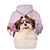billige nyhed sjove hættetrøjer &amp; t-shirts-Dyr Hund Hattetrøje Tegneserie Manga Anime 3D Grafisk Til Par Herre Dame Voksne 3D-udskrivning