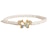 preiswerte Damengürtel-Damen Kettengürtel Plastik Schnalle frei Perlen-Perlen-Dekor Klassisch Hochzeit Party Perlengürtel mit Schmetterlingsschnalle aus Keramik