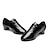 cheap Latin Shoes-Men&#039;s Latin Shoes Ballroom Dance Shoes Modern Shoes Performance Training Stage Heel Low Heel Black Light Black