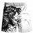 billiga Boardshorts-Herr Boardshorts Badshorts Sommarshorts Beach Shorts Snörning Elastisk midja 3D-utskrift Grafisk Abstrakt Andningsfunktion Snabb tork Kort Ledigt Dagligen Helgdag Mode Hawaiisk Svart Vit Microelastisk