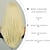 abordables Pelucas sintéticas de moda-peluca rubia larga 613 con flequillo pelucas rectas para mujeres pelucas sintéticas en capas resistentes al calor para uso diario