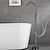 cheap Bathtub Faucets-Bathtub Faucet Gun Grey Contemporary Electroplated Free Standing Ceramic Valve Bath Shower Mixer Taps
