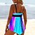 cheap Tankinis-Women&#039;s Swimwear Plus Size Tankini 2 Piece Swimsuit Graphic Printing Pink Royal Blue Blue Purple Tank Top Bathing Suits Summer Sports