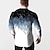 billiga grafiska skjortor för män-rådjur i skogen grafisk herrskjorta träd älg turndown blå 3d-tryck gata casual långärmad knapp kläder kläder modedesigner vit button-down