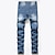 cheap Men&#039;s Jeans-Men&#039;s Jeans Trousers Denim Pants Pocket Ripped Straight Leg Plain Wearable Outdoor Daily Holiday Cotton Blend Basic Fashion Blue Micro-elastic