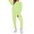 voordelige Basisshirts voor dames-Set Dames fluorescerend groen Zwart Wit Effen / effen kleur 2-stuks Sport &amp; Outdoor Straat Sport Klassiek Ronde hals S