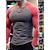cheap Men&#039;s Active Tees &amp; Tanks-Men&#039;s Compression Shirt Running Shirt Long Sleeve Base Layer Athletic Athleisure Breathable Moisture Wicking Soft Fitness Gym Workout Running Sportswear Activewear Sillver Gray Light Yellow Earth