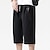 cheap Sweat Shorts-Men&#039;s Sweat Shorts Cropped Pants Capri Pants Pocket Drawstring Elastic Waist Letter Comfort Breathable Calf-Length Casual Daily Holiday Streetwear Stylish Black White