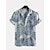 baratos camisas masculinas de acampamento-Homens Camisa Social Camisa havaiana Camisa de acampamento Camiseta Aloha Estampas Abstratas Colarinho Aberto para a Lateral Amarelo Rosa Verde Azul Claro Estampado Normal Ao ar livre Rua Manga Curta