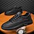 abordables Zapatillas de hombre-Hombre Zapatillas de deporte Mirada deportiva Zapatos de Cuna Zapatillas de skate Zapatos de Paseo Deportivo Clásico Casual Exterior Deportivo Cuero Sintético Cordones Negro Gris Primavera Otoño
