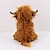 Недорогие Подарки-Плюшевая игрушка коровы горной местности, 27 см/11 дюймов, милая мягкая кукла крупного рогатого скота горной местности, плюшевая подушка коровы для детей и фанатов, рождественский подарок