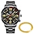 preiswerte Quarz-Uhren-Deyros Uhren für Herren, Business-Luxus-Edelstahl-Quarz-Armbanduhr, modische Herren-Sportarmbanduhr, leuchtende Uhr