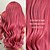 halpa Synteettiset trendikkäät peruukit-26 tuuman synteettiset peruukit naisten peruukki pinkit pitkäaaltoiset kiharat hiukset otsatukkailla päivittäin ihana juhla cosplay