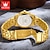 cheap Quartz Watches-OLEVS Quartz Watch for Men Luxury Diamonds Gold Watch Waterproof Luminous Stainless steel Business Men&#039;s Quartz Watch Mens Watch