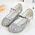 cheap Accessories-Frozen Fairytale Princess Elsa Shoes Girls' Movie Cosplay Sequins Halloween Black White Silver Shoes Halloween Carnival Masquerade Polyester Plastics Costumes