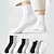 abordables Atención médica domiciliaria-6 pares de calcetines de algodón de tubo medio nuevos para hombres y mujeres de otoño calcetines elásticos cortos de color sólido estilo campus medias deportivas para todo el partido