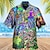 billiga lägerskjortor för män-Herr Skjorta Hawaii skjorta Grafiska tryck Guitarr Bläckfisk Nedvikt Gul Rubinrött Purpur Grön Ledigt Hawaiisk Kortärmad Mönster Button-Down Kläder Tropisk Mode Hawaiisk Hippie