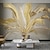 billiga Blommor och växter tapeter-väggmålning tapet väggklistermärke anpassade självhäftande bländande gyllene bananblad pvc / vinyl lämplig för vardagsrum sovrum restaurang hotell väggdekoration konst heminredning