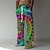 cheap Printed Pants-Men&#039;s Trousers Summer Pants Beach Pants Drawstring Elastic Waist Straight Leg Abstract Graphic Prints Comfort Breathable Casual Daily Holiday Streetwear Designer Green Rainbow