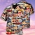 billiga lägerskjortor för män-Herr Skjorta Hawaii skjorta Bilar Grafiska tryck Nedvikt Gul Ledigt Hawaiisk Kortärmad Mönster Button-Down Kläder Tropisk Mode Hawaiisk Mjukt