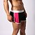billige Herre badshorts-Herre Badetøj Badeshorts svømmekort Elastisk Talje Farveblok Bogstaver Åndbart Blød Enkel Komfort Hvid Lyserød