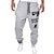 abordables Pantalones de deporte-Hombre Activo Pantalones de Deporte Pantalón Jogger Persona que practica jogging Pantalones Correa Cintura elástica Letra Longitud total Calle Deportes Ropa Cotidiana Activo Deportivo Holgado Negro