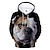 voordelige Cosplay anime hoodies en T-shirts voor dagelijks gebruik-Dier Bulldog Zonnebrillen Trui met capuchon Cartoon Manga Anime 3D Grafisch Trui met capuchon Voor Voor Stel Voor heren Dames Volwassenen 3D afdrukken