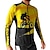 cheap Men&#039;s Jerseys-21Grams Men&#039;s Cycling Jersey Long Sleeve Bike Jersey Top with 3 Rear Pockets Mountain Bike MTB Road Bike Cycling Breathable Moisture Wicking Quick Dry Reflective Strips Yellow Blue Orange Graphic