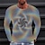 cheap Geometrical-Men&#039;s T shirt Tee Optical Illusion Graphic Prints Crew Neck A B C D E 3D Print Outdoor Street Long Sleeve Print Clothing Apparel Sports Designer Basic Casual