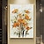 abordables Peintures fleurs/botaniques-Main peint à la main peinture à l&#039;huile mur moderne mode abstraite fleur toile peinture décoration de la maison décor roulé toile peinture