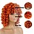 baratos Perucas de Carnaval-Perucas curtas de cabelo sintético afro encaracolado para mulheres negras soltas, fofas, na altura dos ombros, cabelo de aparência natural, perucas laranja, resistentes ao calor, perucas de