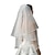 رخيصةأون طرحات الزفاف-مستويين أنيق / الطراز الأوروبي الحجاب الزفاف حجاب الكوع مع مستويات / لون نقي تول