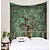 ieftine tapiserie boho-tapiserie arborele vieții verde agățat tapiserii psihedelice bumbac indian cuvertură de pat dublă cearșaf de picnic decor de perete pătură artă de perete dormitor hippie sufragerie